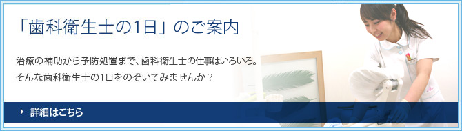 「歯科衛生士の1日」のご案内