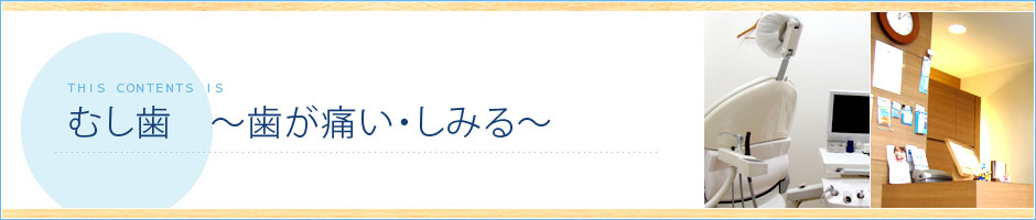 むし歯　～歯が痛い・しみる～